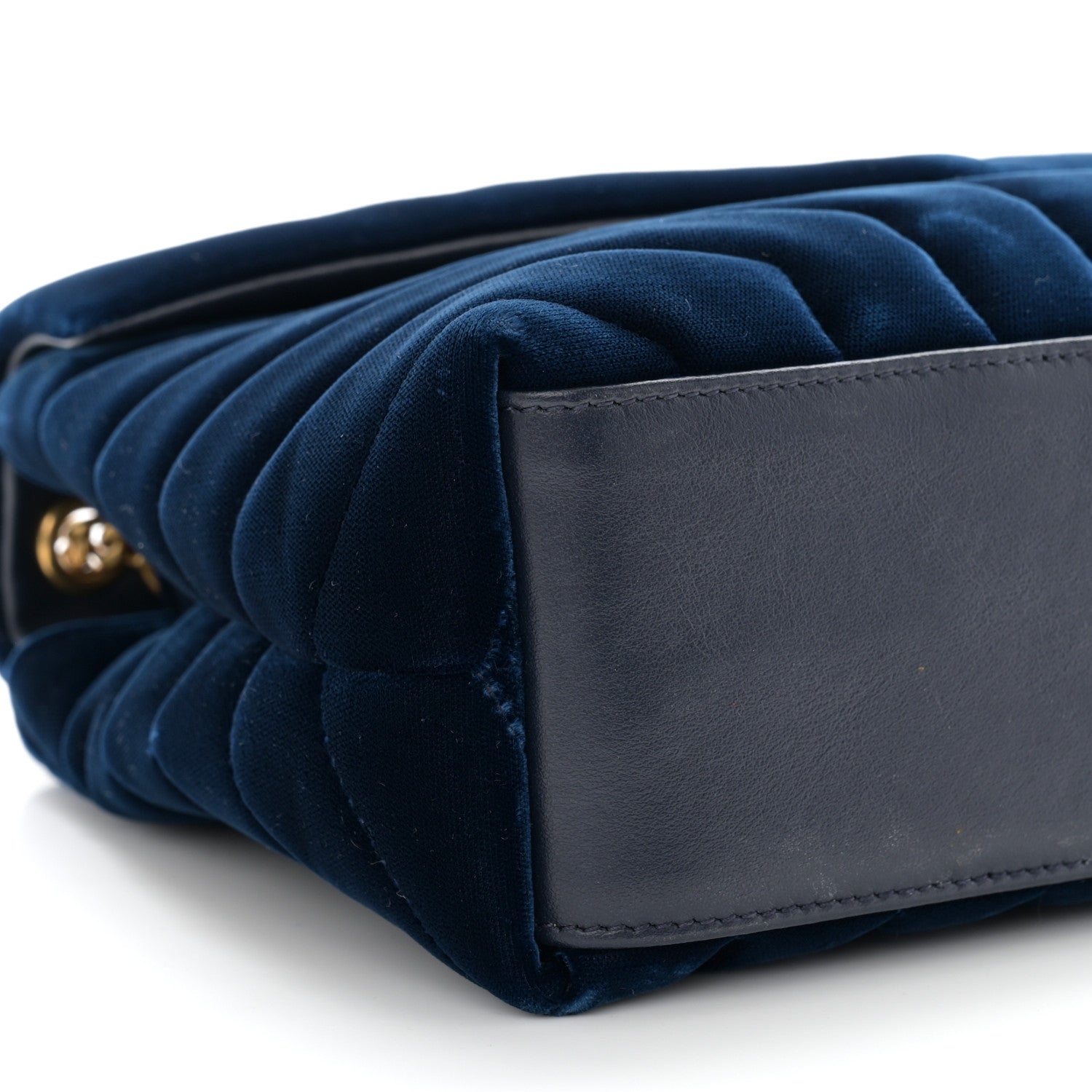 Saint Laurent Velvet Y Quilted Monogram Small Loulou Chain Satchel Medium Blue 9 of 10