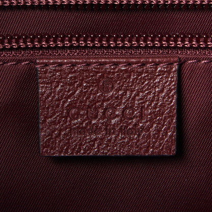 Gucci GG Monogram Script Logo Large Double Pocket Backpack Sahara Rubino Bordeaux 8 of 9