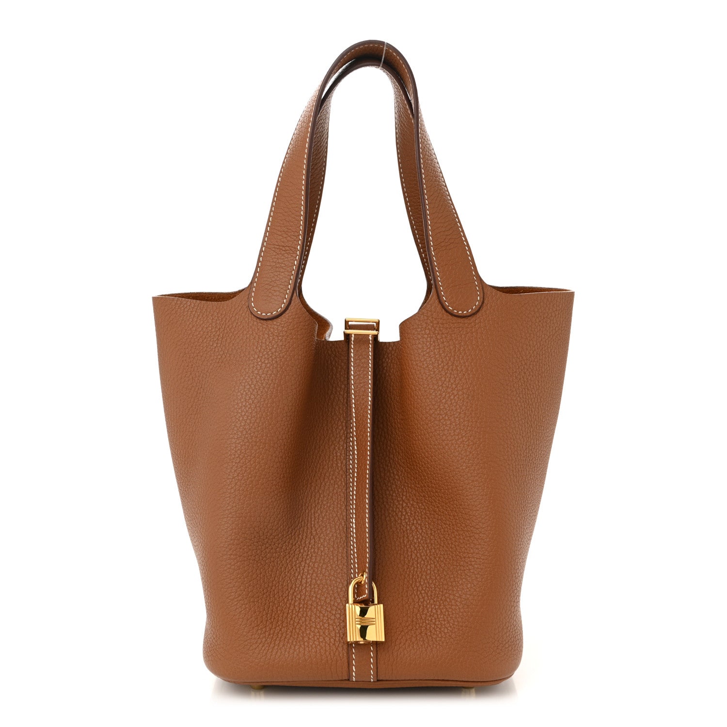 Hermes Taurillon Clemence Picotin Lock 22 MM Gold 1 of 11