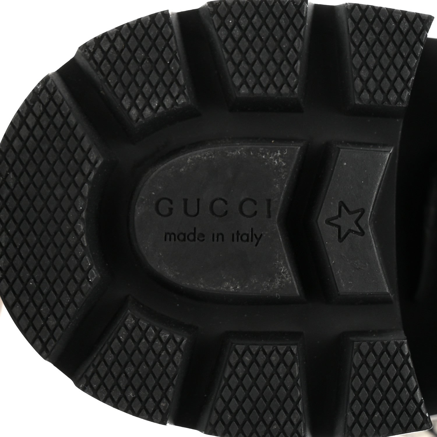 Gucci Tweed GG Monogram Lace Up Combat Ankle Boots 37.5 Black 8 of 9