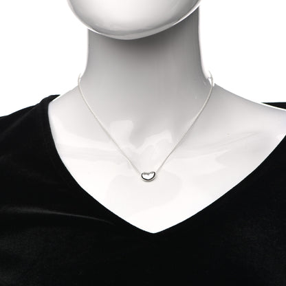 Tiffany Sterling Silver 9mm Elsa Peretti Bean Pendant Necklace 2 of 4