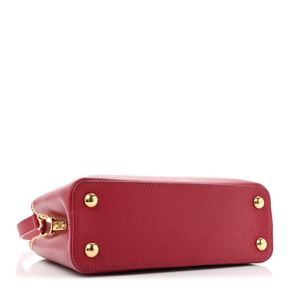 Louis Vuitton Taurillon Embellished Flower Capucines BB Dark Pink 4 of 11
