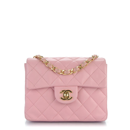 Chanel Lambskin Quilted Mini Square Flap Pink 1 of 8