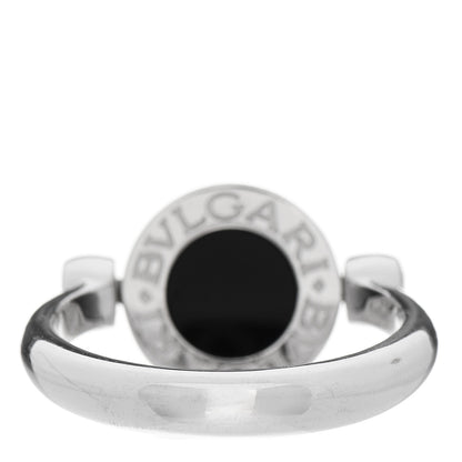 Bulgari 18K White Gold Diamond Black Onyx Bvlgari Bvlgari Flip Ring 52 6 3 of 8