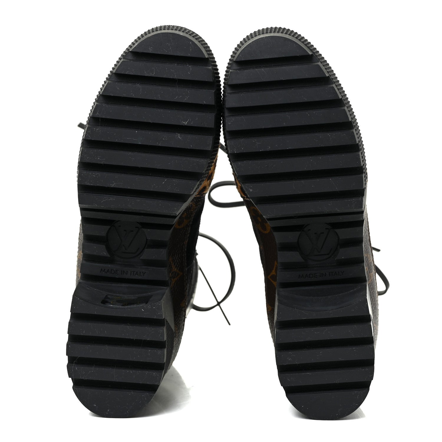 Louis Vuitton Suede Calfskin Monogram Laureate Platform Desert Boots 35.5 Black 6 of 9