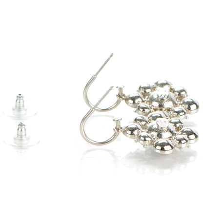 Chanel Crystal CC Earrings Silver 3 of 4