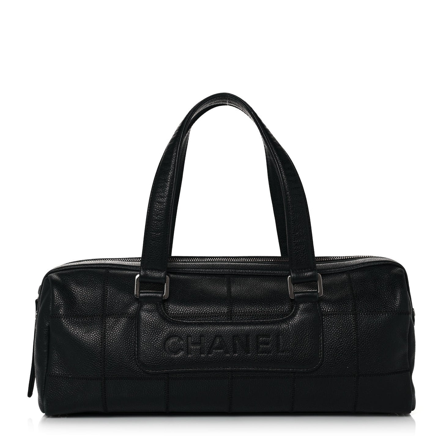 Caviar Square Stitched Tote Black