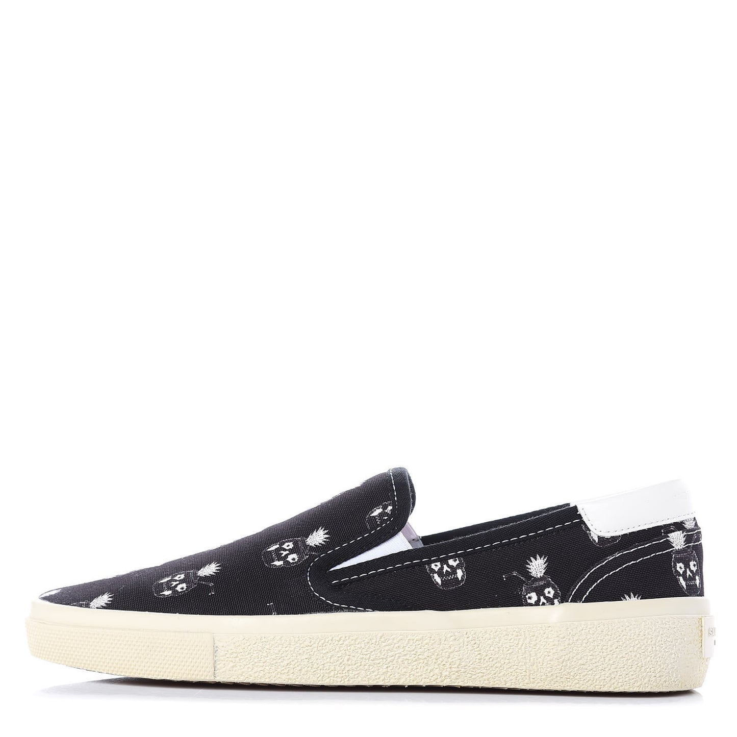 Canvas Solaris Pinaskullada Skate Slip On Sneakers 38 Black White