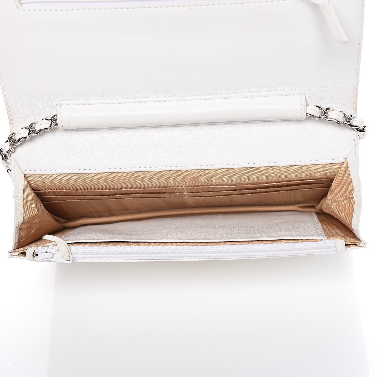 Caviar Timeless CC Wallet on Chain WOC White