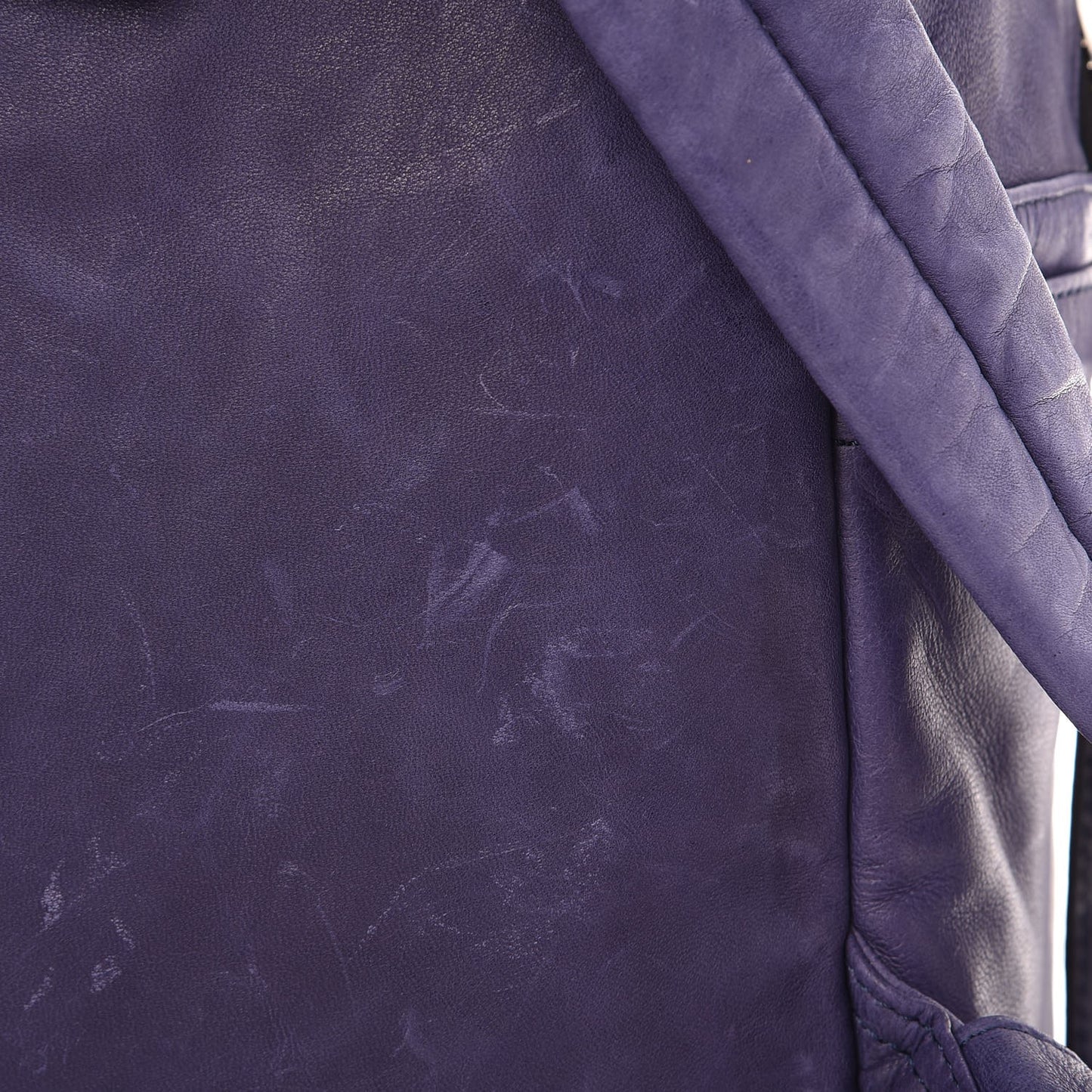 Lambskin Medium Tumbler Backpack Purple