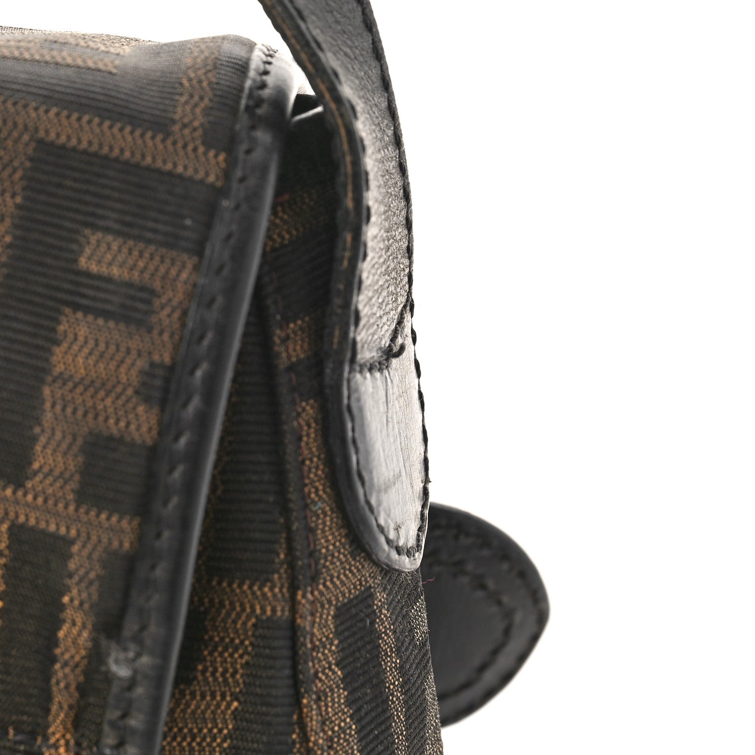 Fendi Zucca B Bis Flap Bag Tobacco Castagna 9 of 15
