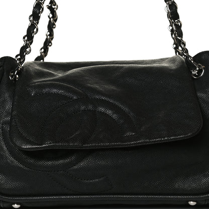 Chanel Caviar Diagonal Ligne Flap Black 8 of 12