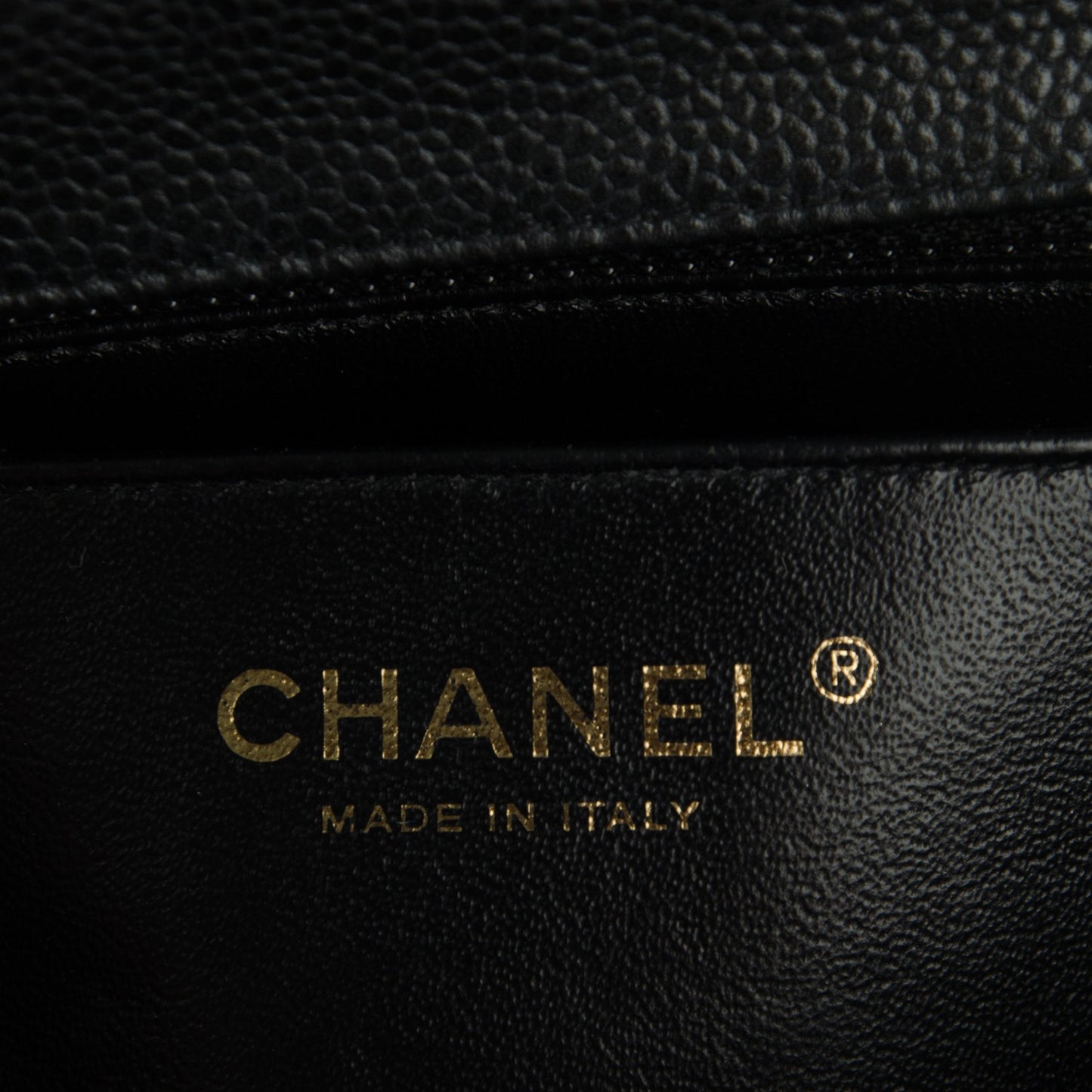 Caviar Quilted Mini Rectangular Flap Black