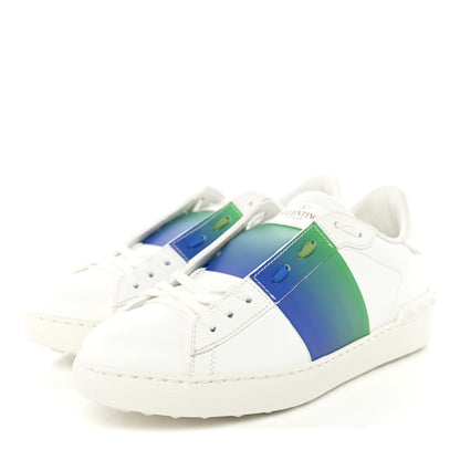 Valentino Garavani Calfskin Rockstud Untitled Open Sneakers 40  Multicolor White 4 of 9