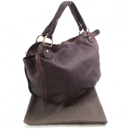 Celine Leather Hobo Burgundy 3 of 10