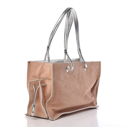 Loewe Suede Medium Shopping Tote Beige 3 of 16