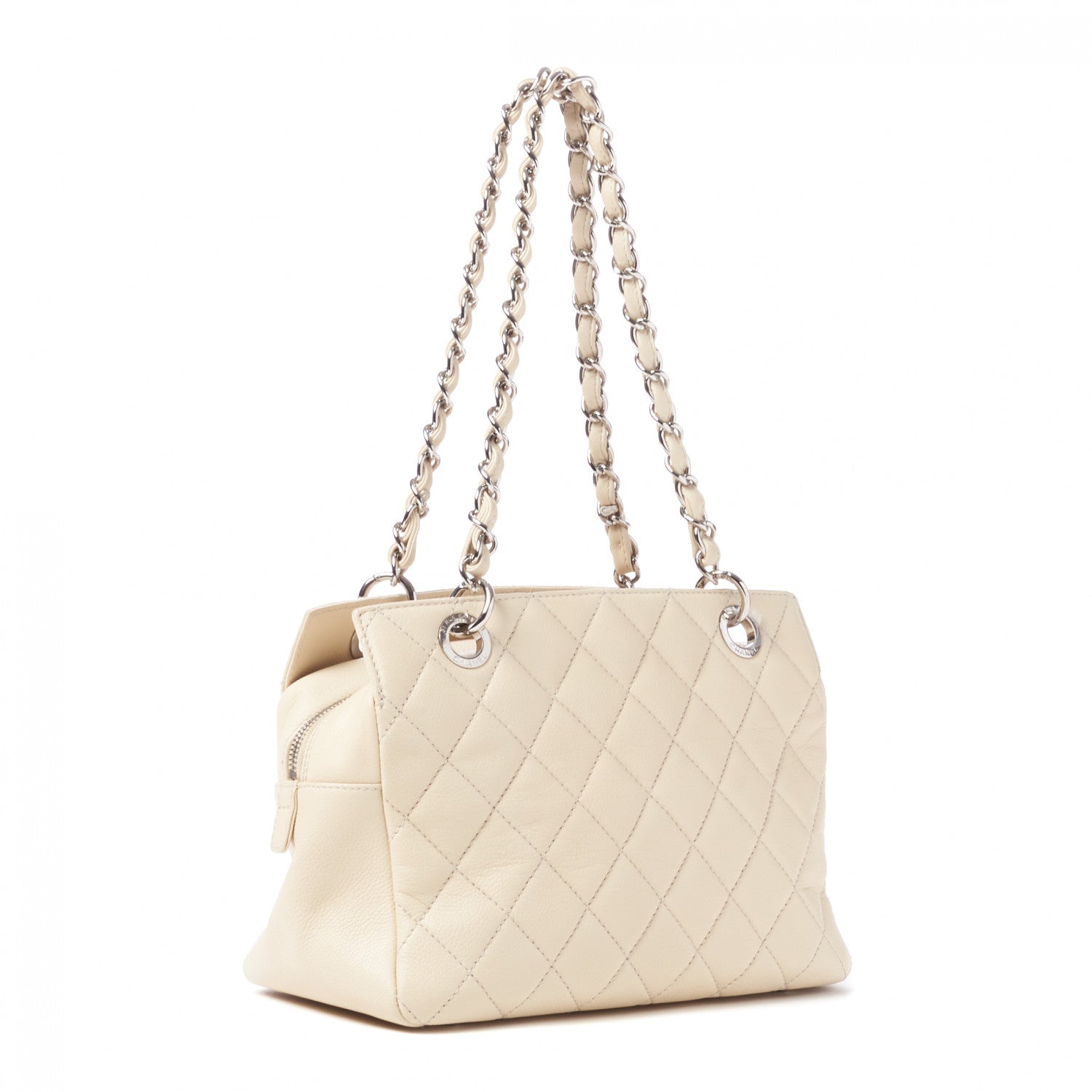 Chanel Caviar Quilted Petit Timeless Tote PTT Beige Clair 2 of 9