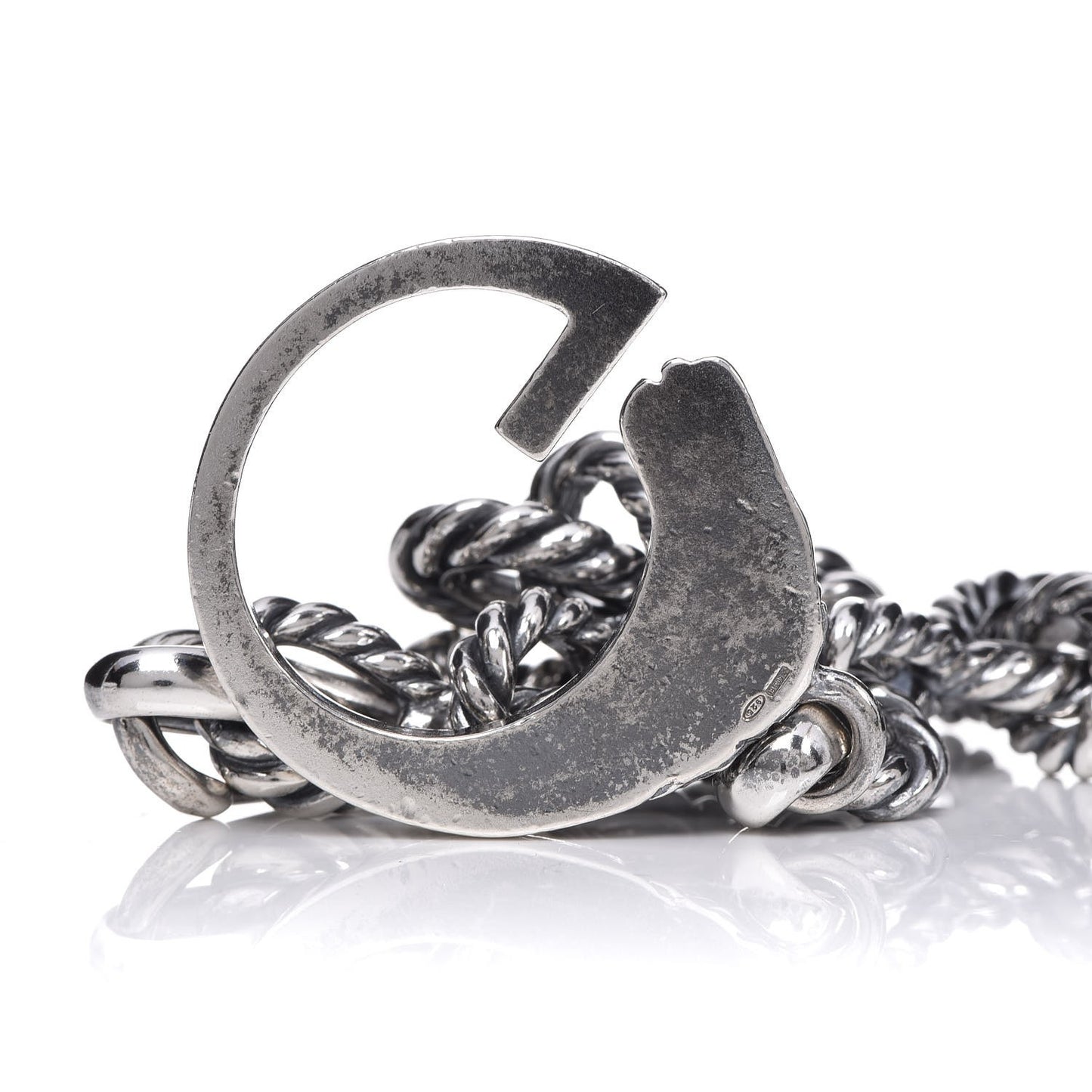 Sterling Silver G Horse Rope Bracelet