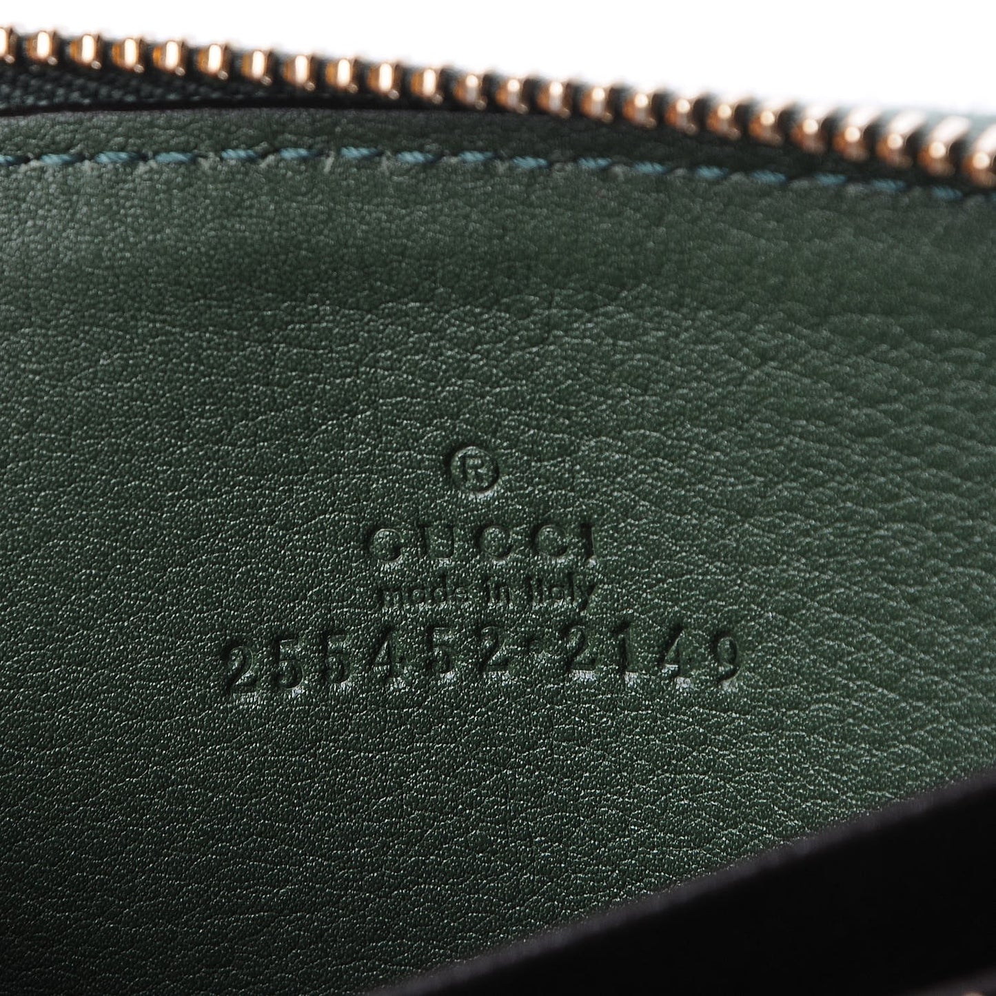 Soft Microguccissima Zip Around Card Case Marsh