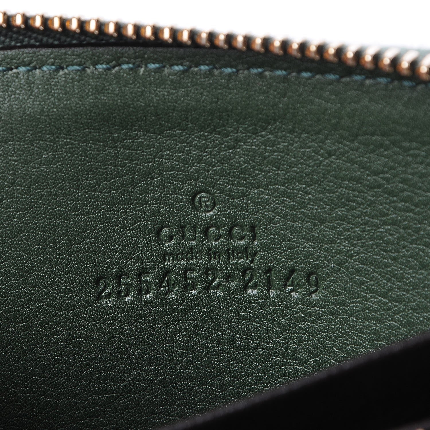 Gucci Soft Microguccissima Zip Around Card Case Marsh 5 of 7
