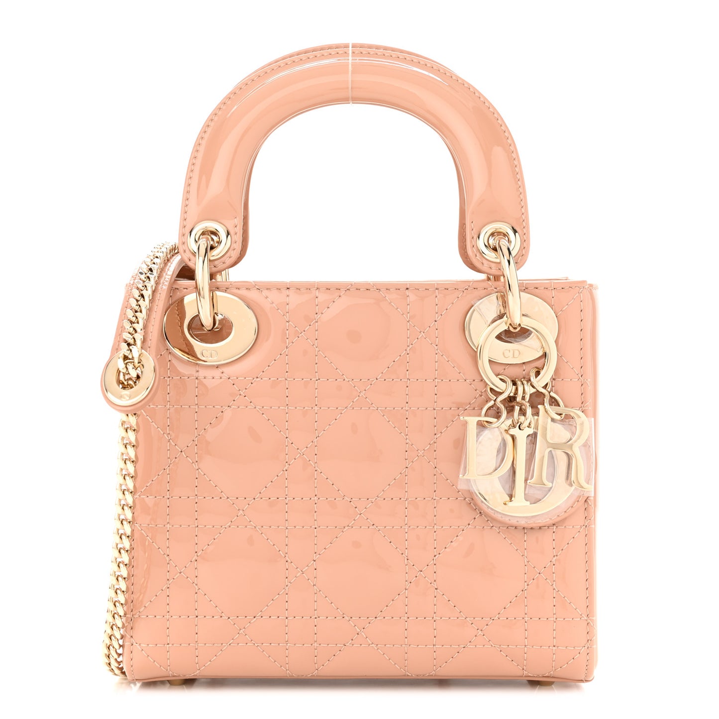 Patent Cannage Mini Lady Dior Light Pink