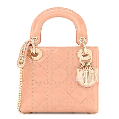 Christian Dior Patent Cannage Mini Lady Dior Light Pink 1 of 12