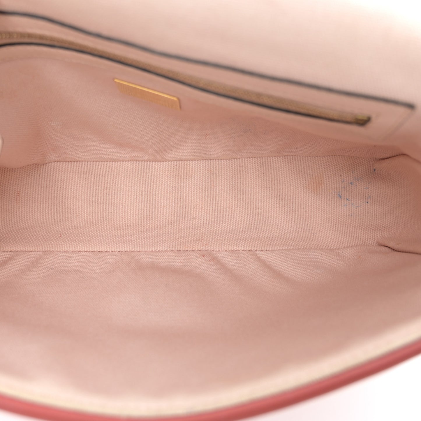 Canvas Vitello King FF Embroidered Baguette Rosa Quarzo Bloody Mary Multicolor