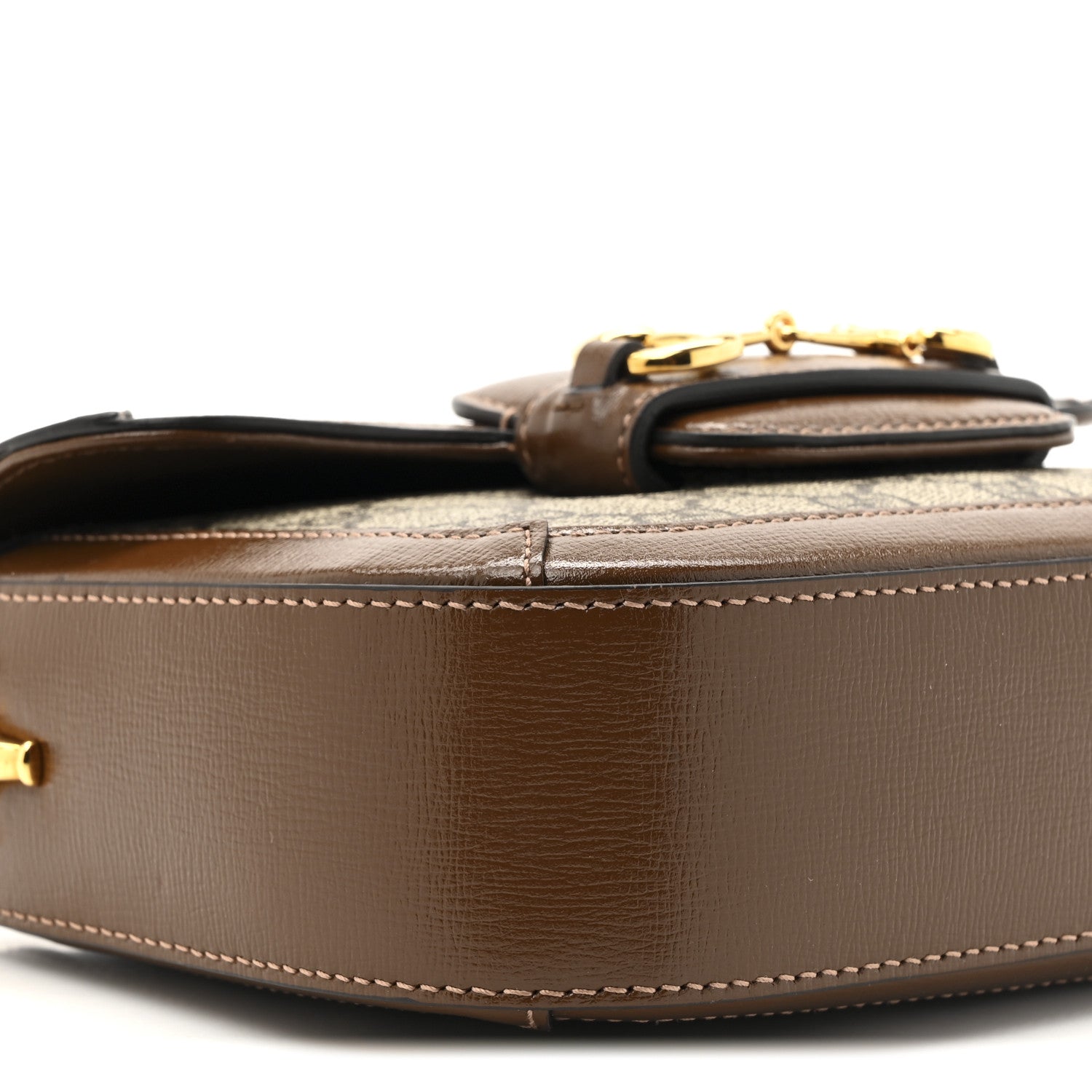 Gucci GG Supreme Monogram Web Mini Horsebit 1955 Shoulder Bag Beige Brown Sugar 10 of 10