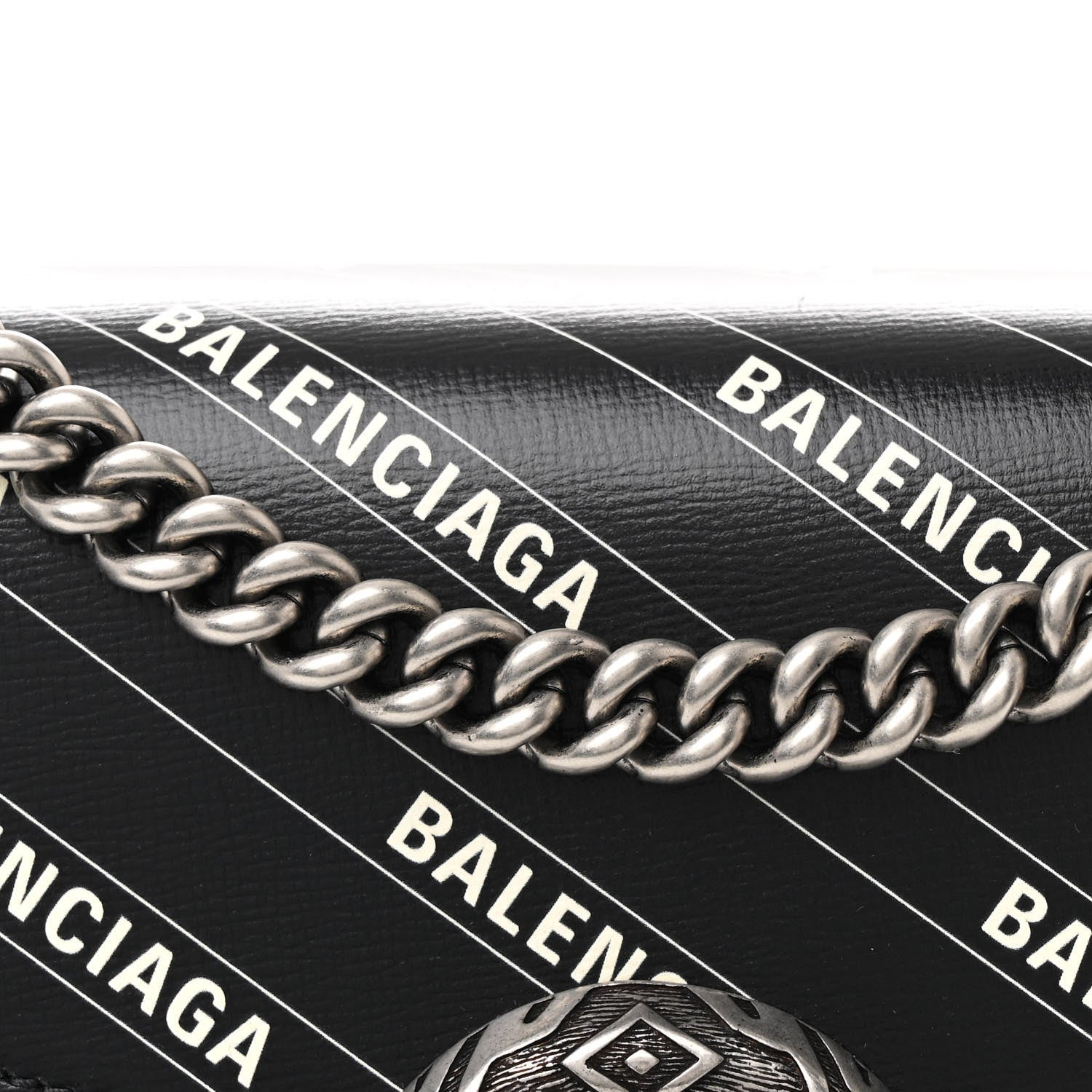 Gucci X BALENCIAGA Calfskin Logo Print Small Dionysus Shoulder Bag