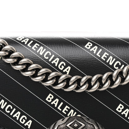 Gucci X BALENCIAGA Calfskin Logo Print Small Dionysus Shoulder Bag Black 9 of 11
