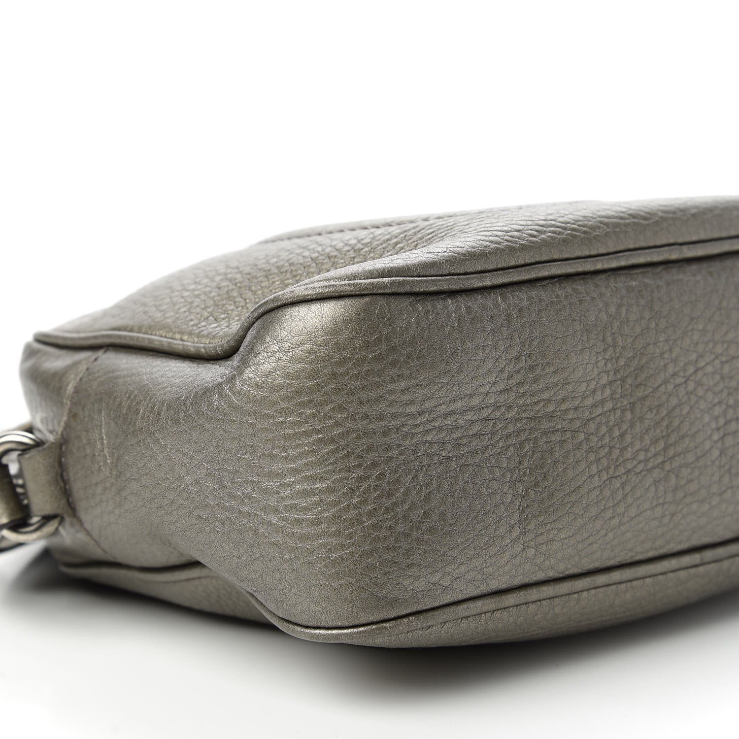 Gucci Metallic Pebbled Calfskin Small Soho Disco Bag Sasso 6 of 12