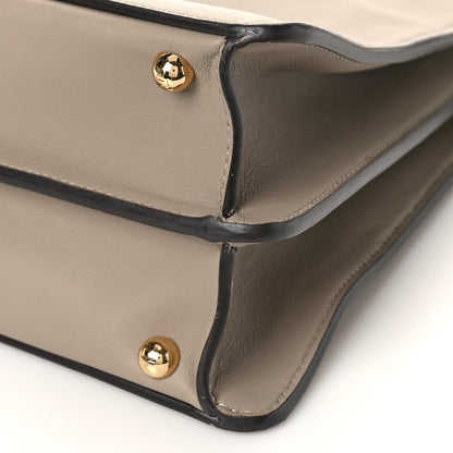 Fendi Vitello Seta Shiny Nappa Plexiglass Medium Peekaboo I SEE U Satchel Tortora 8 of 8