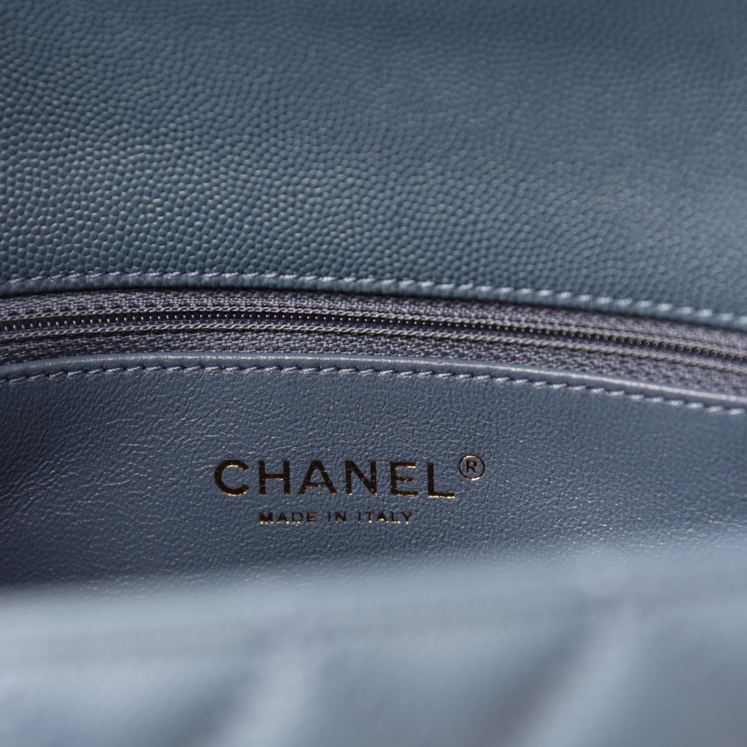 Chanel Caviar Lizard Quilted Small Coco Handle Flap Blue 8 of 10