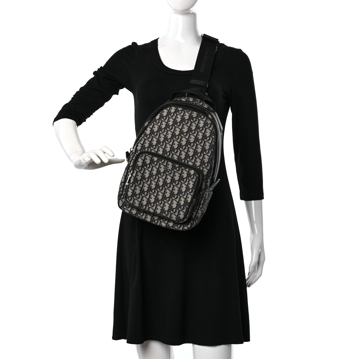 Christian Dior Oblique Mini Rider Backpack Black 2 of 9