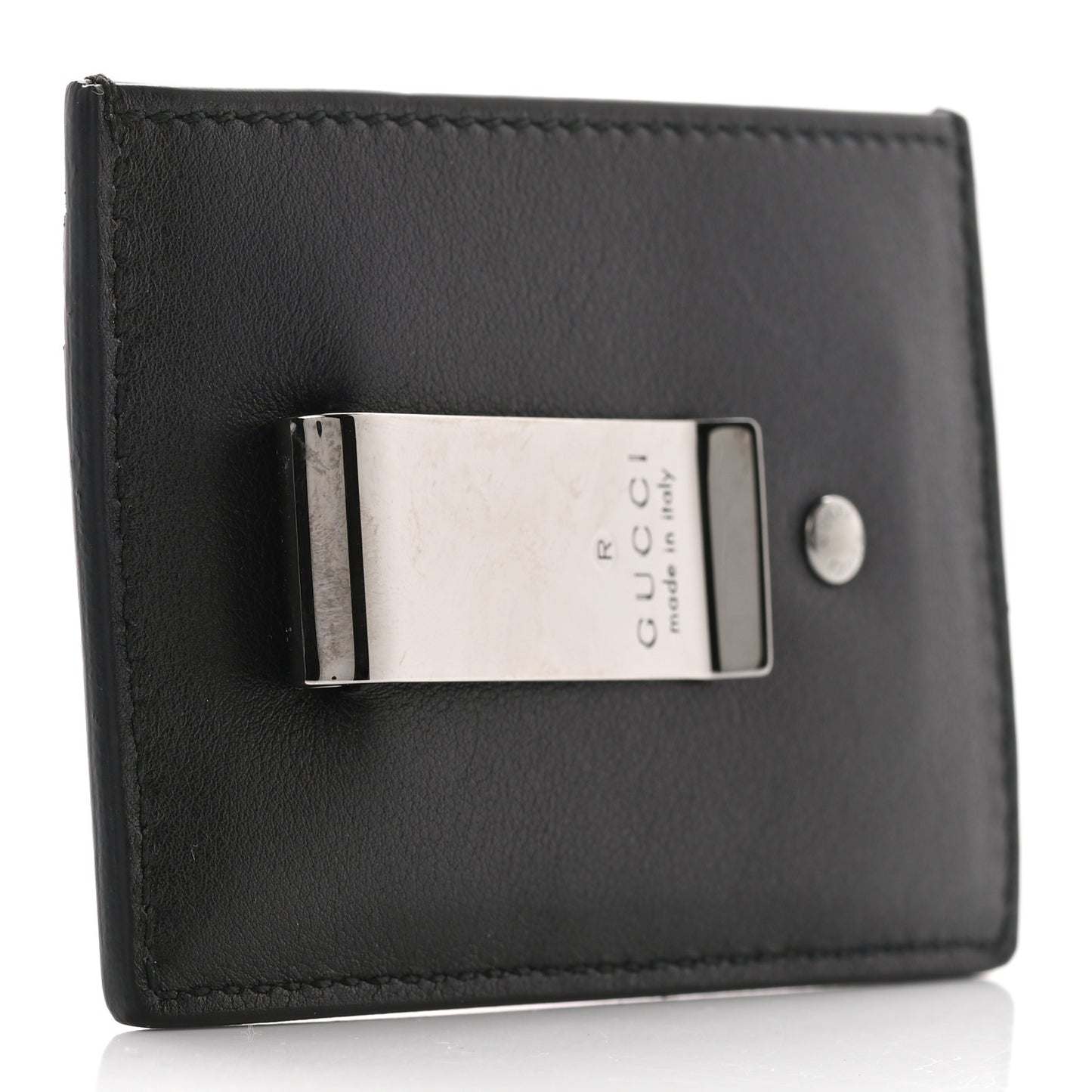 Microguccissima Card Holder Money Clip Black