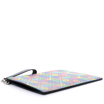 Gucci GG Supreme Monogram Psychedelic Zip Wristlet Pouch Black Multicolor 4 of 9
