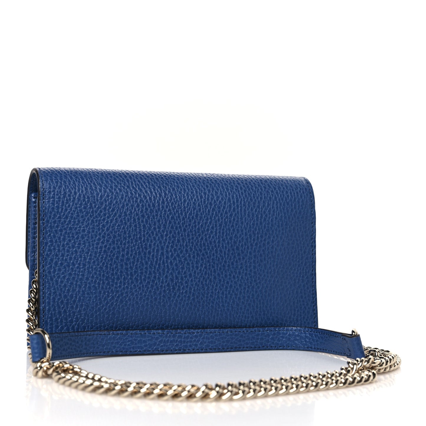 Dollar Calfskin Interlocking G Chain Wallet Caspian