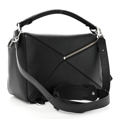 Loewe Calfskin Medium Puzzle Bag Black 3 of 9
