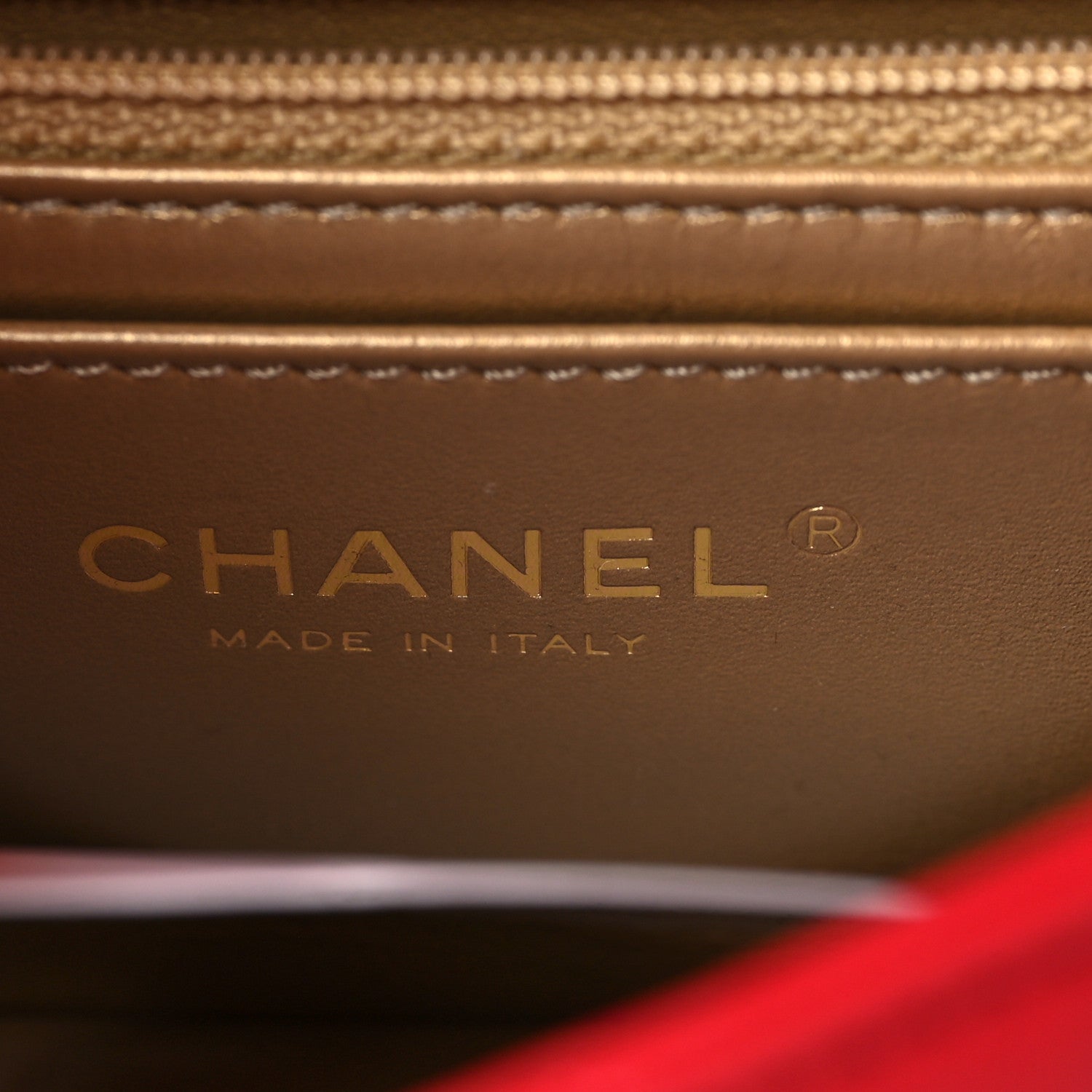 Chanel Lambskin Quilted Mini Rectangular Pearl Crush Flap Red 6 of 9