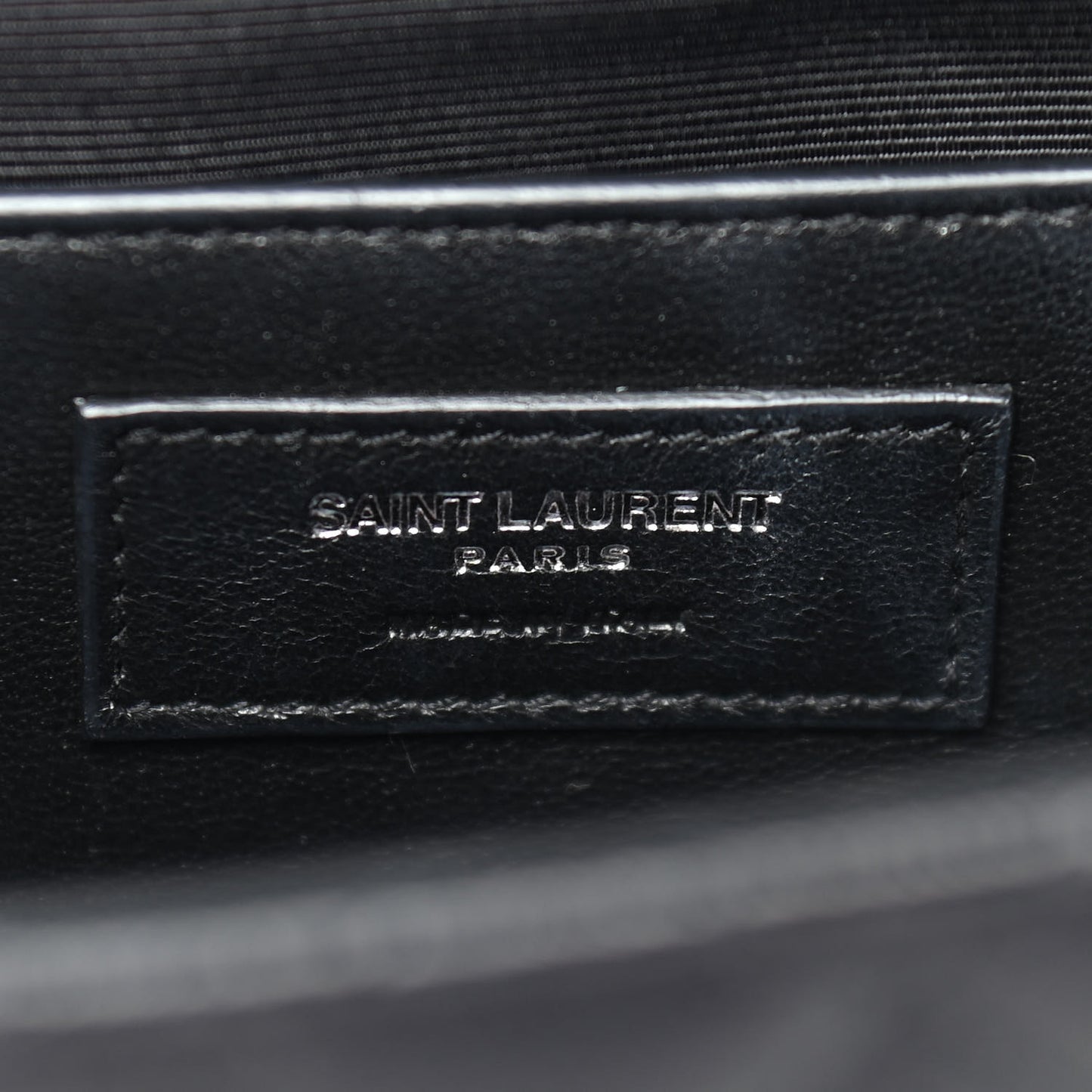 Grain De Poudre Textured Mixed Matelasse Triquilt Medium Monogram Satchel Black