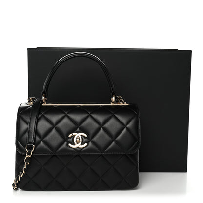 Chanel Lambskin Quilted Small Trendy CC Dual Handle Flap Bag Black 11 of 11
