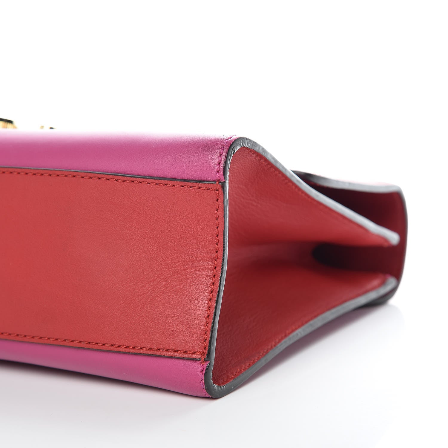 Gucci Moon Calfskin Bi-Color Medium Padlock Shoulder Bag New Rosette Hibiscus Red 12 of 12
