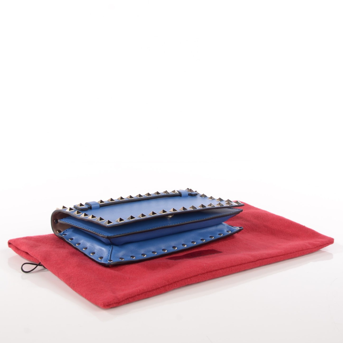 Nappa Small Rockstud Wristlet Clutch Light Sapphire