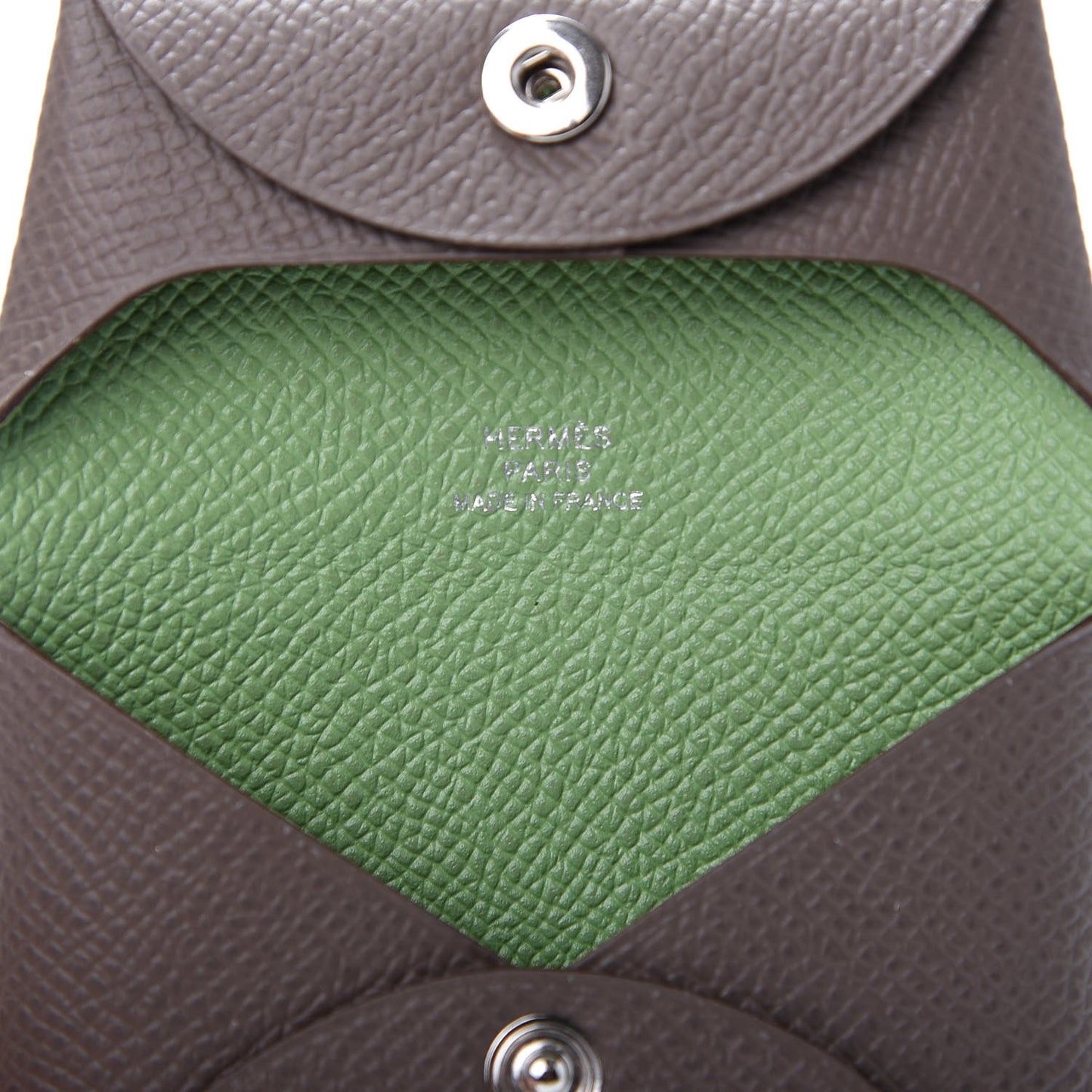 Epsom Bastia Verso Coin Purse Gris Etain Vert Criquet