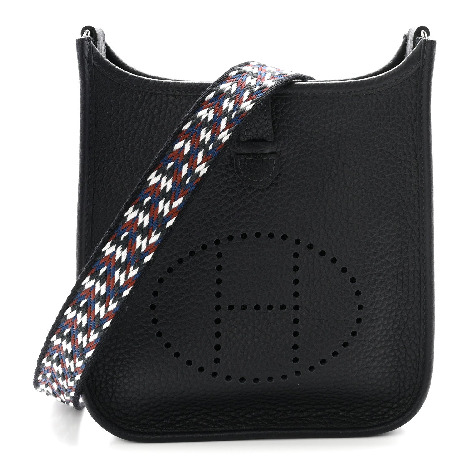 Hermes Taurillon Clemence Zigzag Evelyne TPM Caban Black Bleu Zellige Indigo 1 of 9