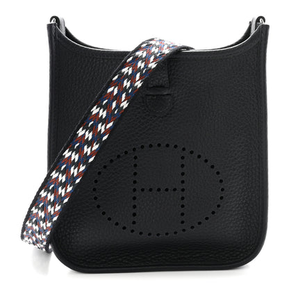 Hermes Taurillon Clemence Zigzag Evelyne TPM Caban Black Bleu Zellige Indigo 1 of 9