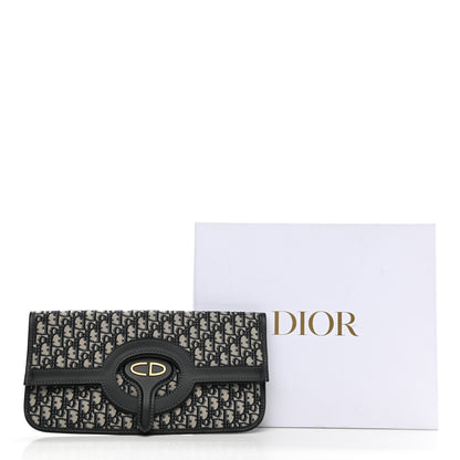 Christian Dior Oblique Fold Over Clutch Blue 8 of 8