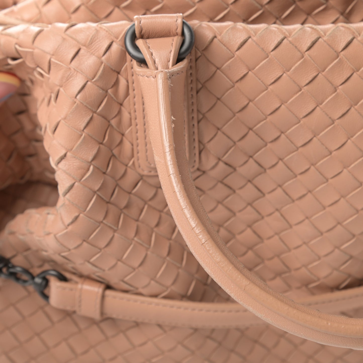 Nappa Intrecciato Maxi Convertible Tote Dahlia
