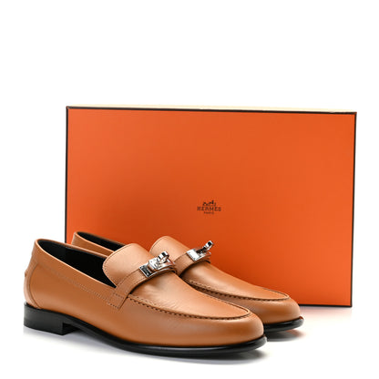 Hermes Calfskin Womens Destin Loafer 37 Naturel 10 of 10