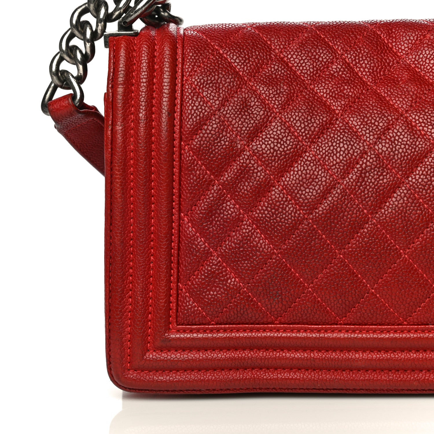 Chanel Caviar Quilted Medium Boy Flap Red 35 of 37